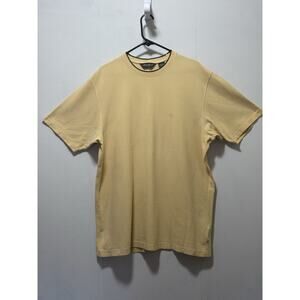 VTG Eddie Bauer Yellow Short Sleeve Casual Knit T-Shirt Men's Sz XLT